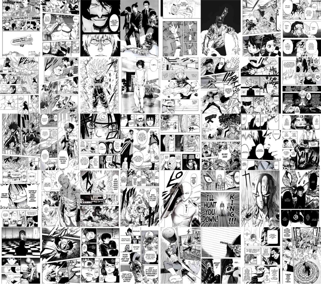 Manga Comic Poster Wall Collage Drapster