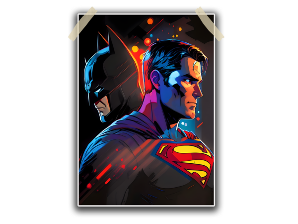 Batman & Superman Art Poster
