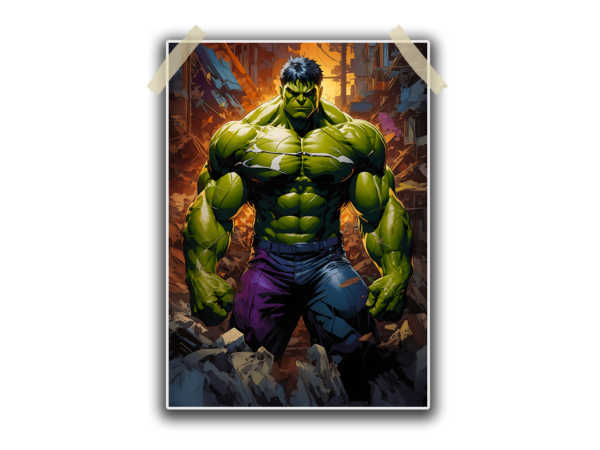 Hulk Comic Art Poster