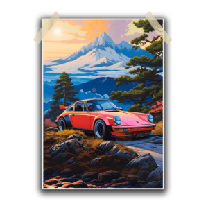 Car With Mountain Background