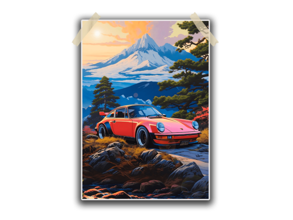 Car With Mountain Background