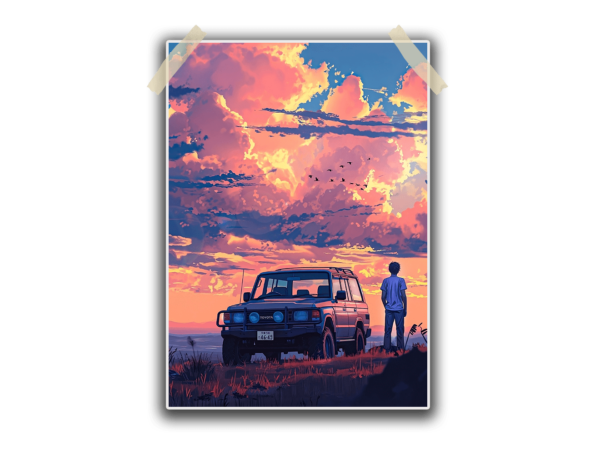 Sunset With Jeep