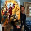 RDJ Signed Iron Man Tribute Poster Display